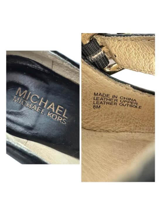 MICHAEL Michael Kors Black Leather Mary Jane Pumps Double-Strap Women's Size 8M - Picture 3 of 13